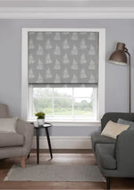 EB Bracken Silver Roman Blind