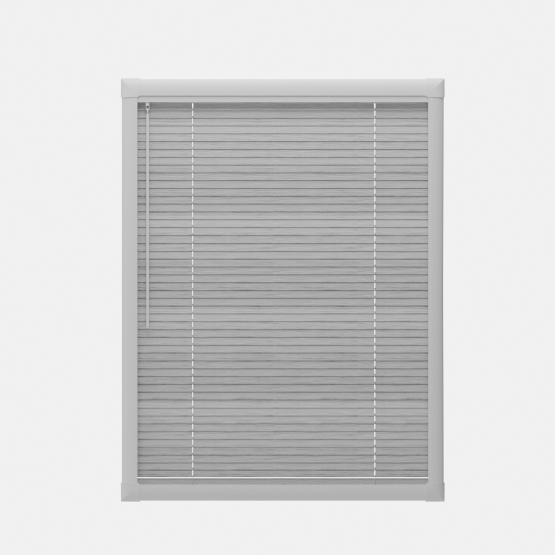 Perfect Fit No Drill Metal Blind - Brushed Silver - 25mm