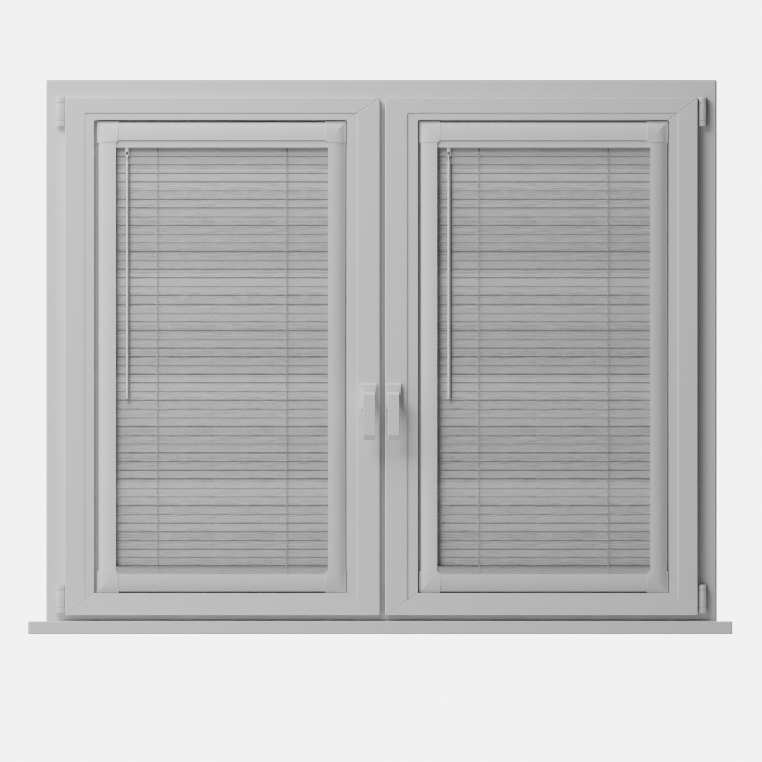 Perfect Fit No Drill Metal Blind - Brushed Silver - 25mm