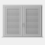 Perfect Fit No Drill Metal Blind - Brushed Silver - 25mm