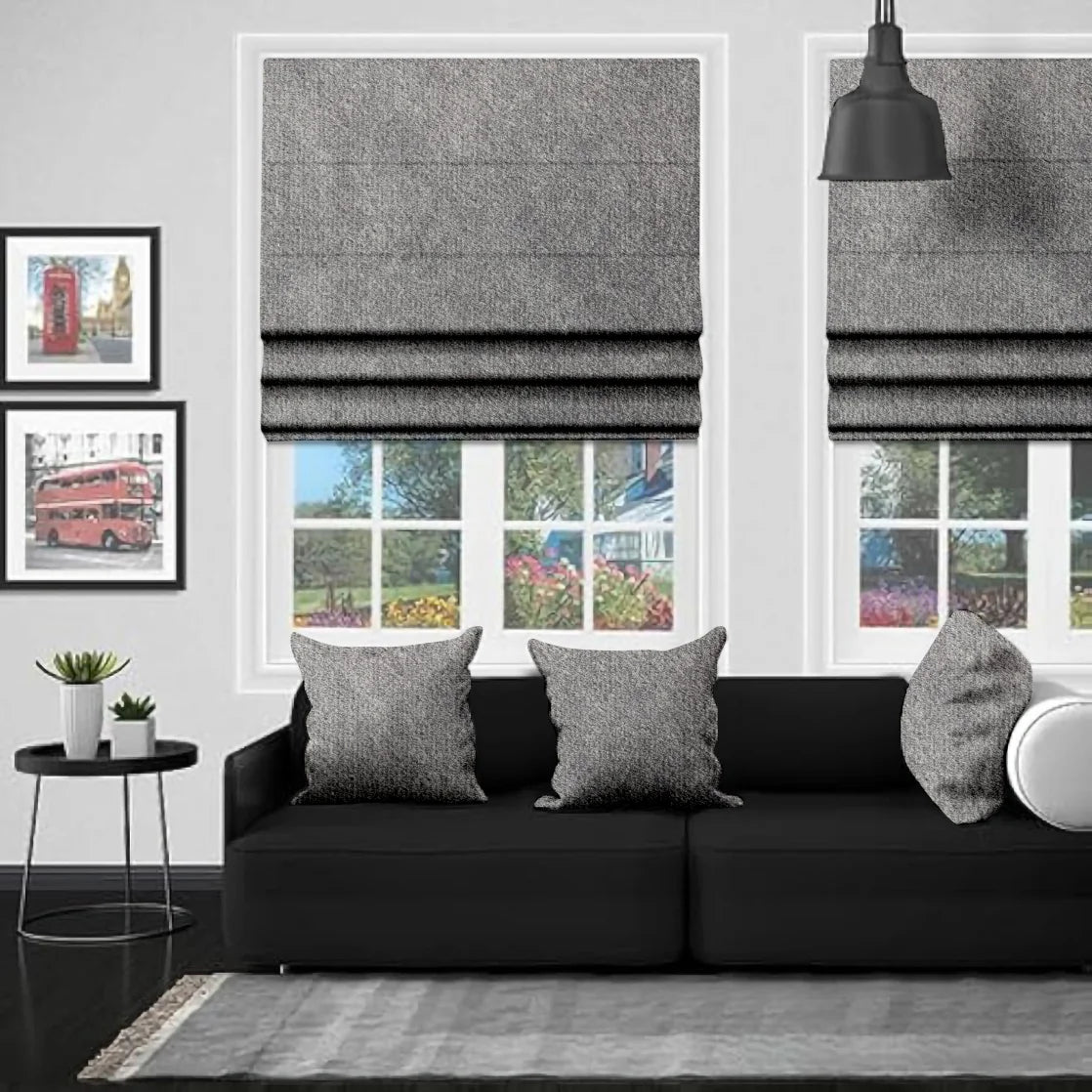 EB Bursa Soft Velvet Steel Roman Blind