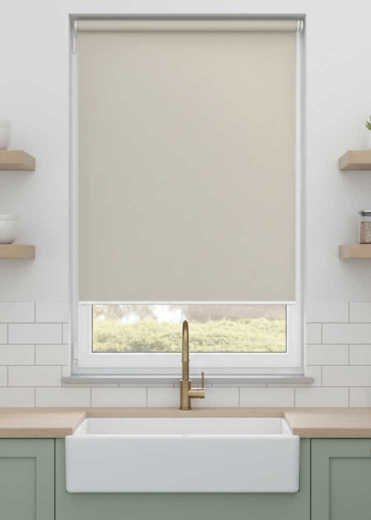 Cairo Blackout Beige Roller Blind