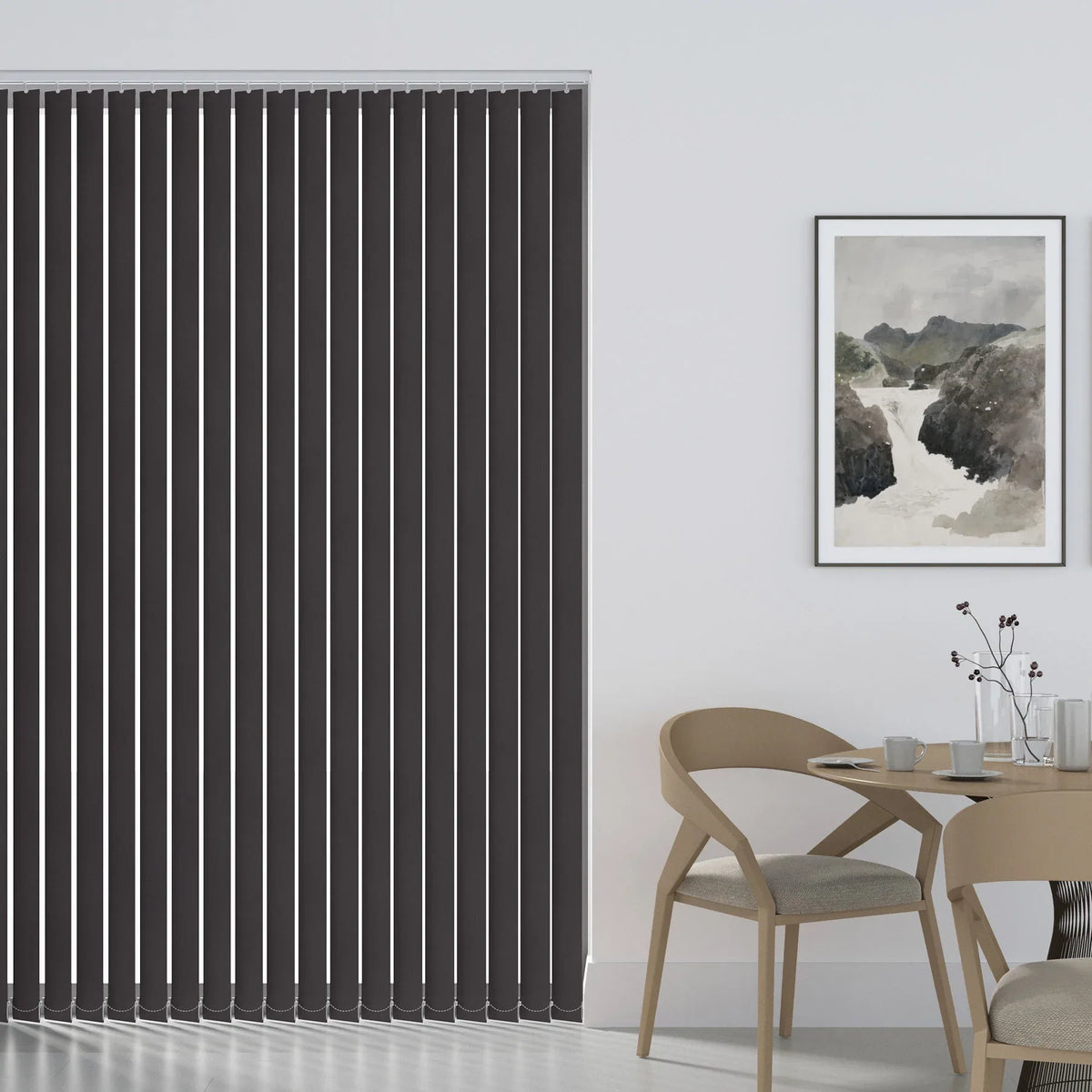 Cairo Blackout Brown Vertical Blind