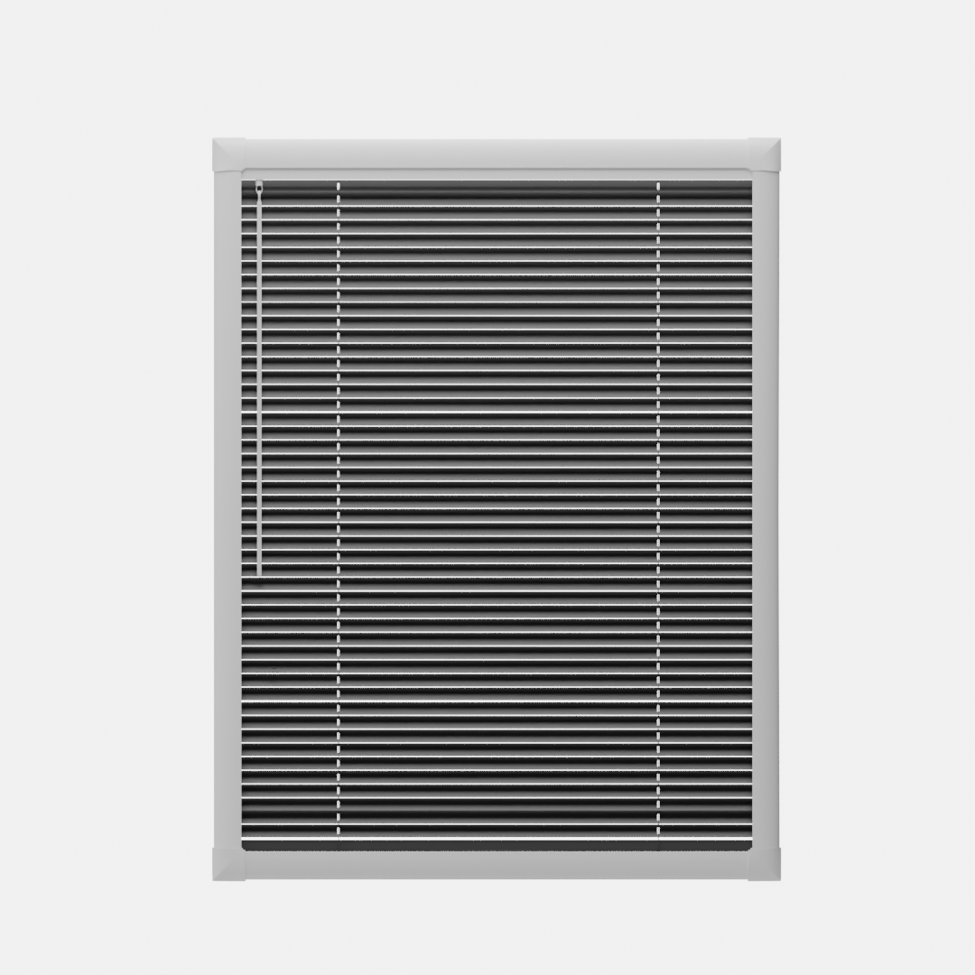 Perfect Fit Wooden blind- Carbon Black - 25mm