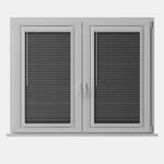 Perfect Fit No Drill Wooden blind- Carbon Black - 25mm