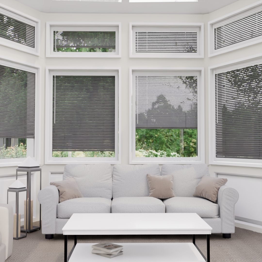 Perfect Fit Wooden blind- Carbon Black - 25mm