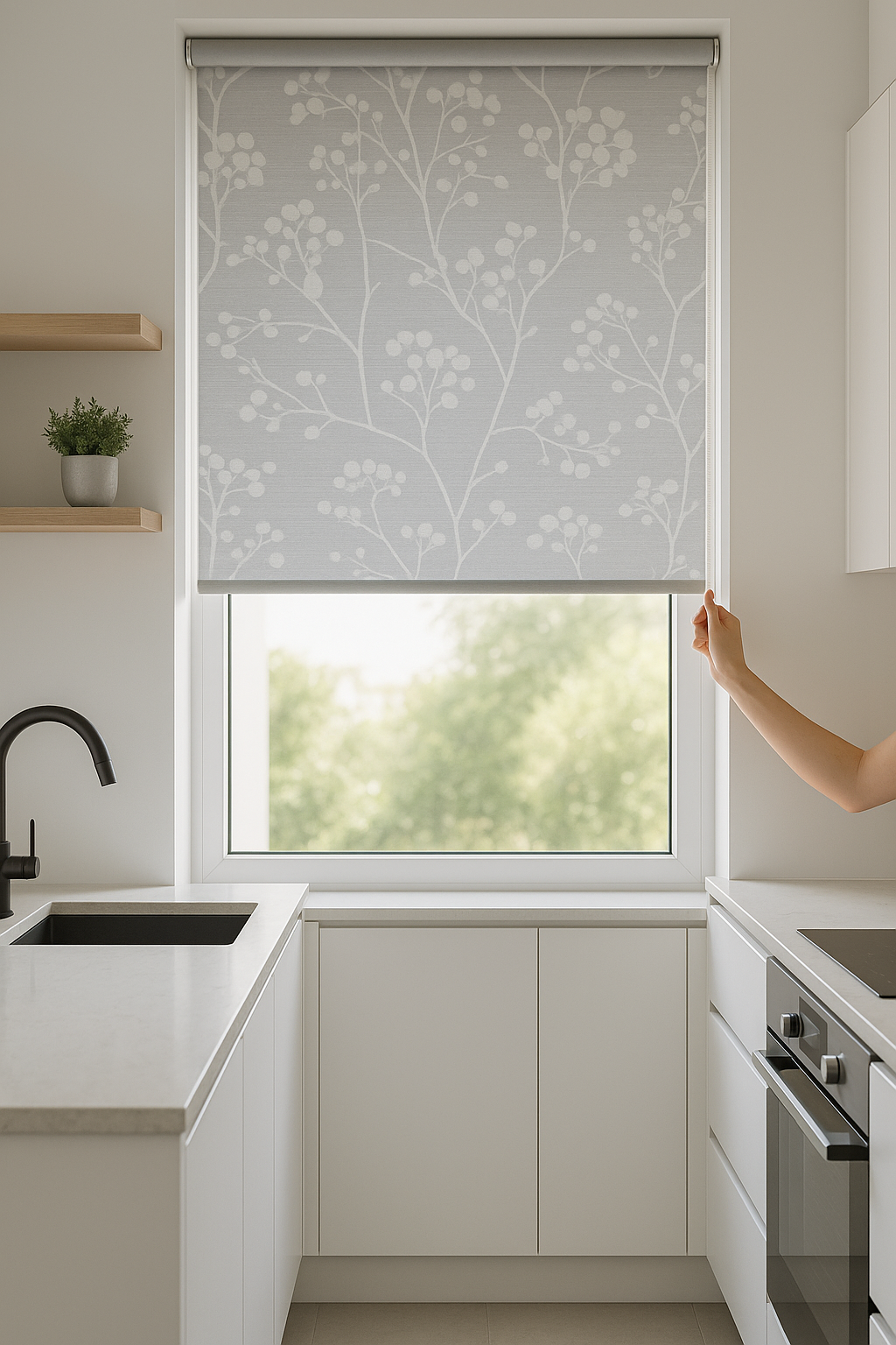 Carey Blackout Silver Electrical Roller Blind