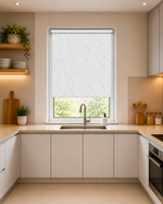 Fiesta White - PVC Blackout Waterproof Roller Blind