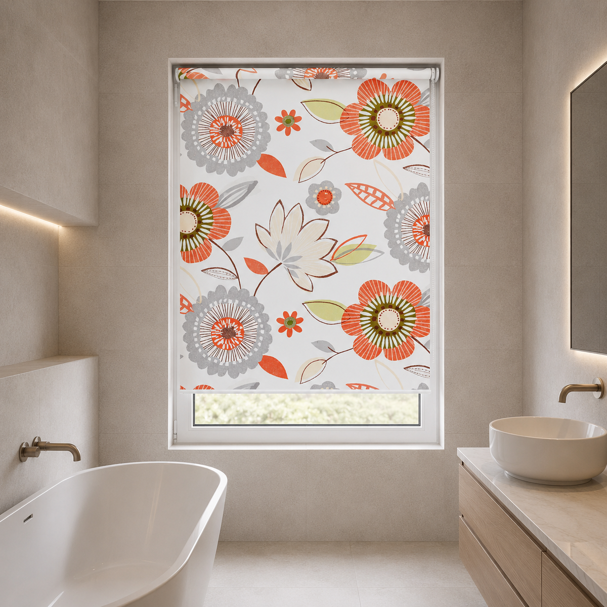 Valentina Poppy Roller Blind