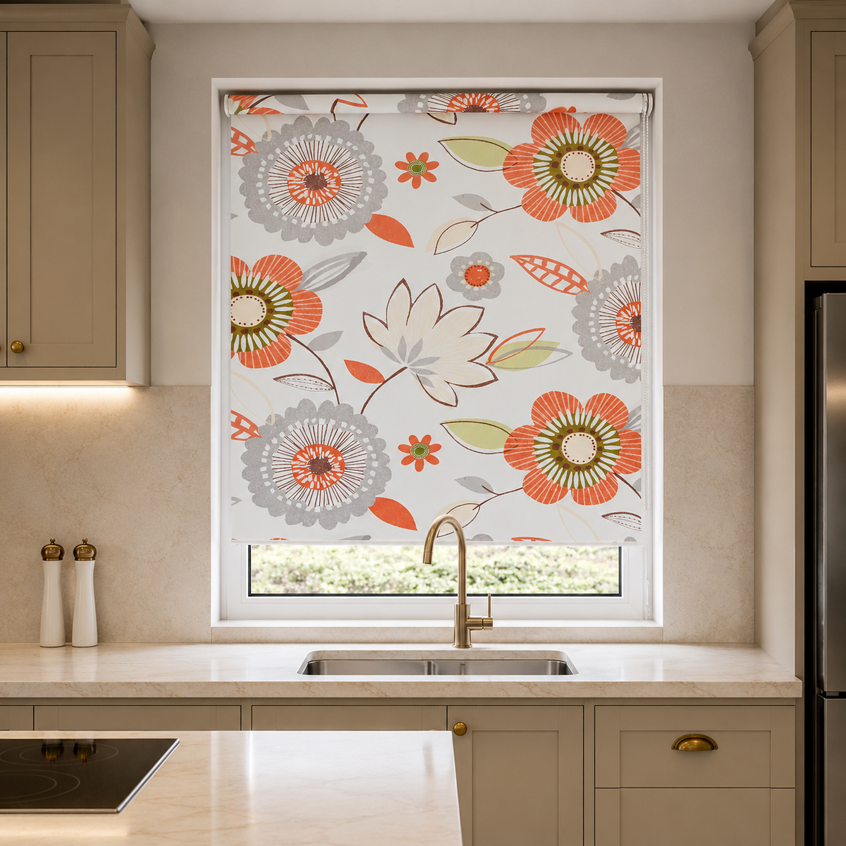 Valentina Poppy Roller Blind