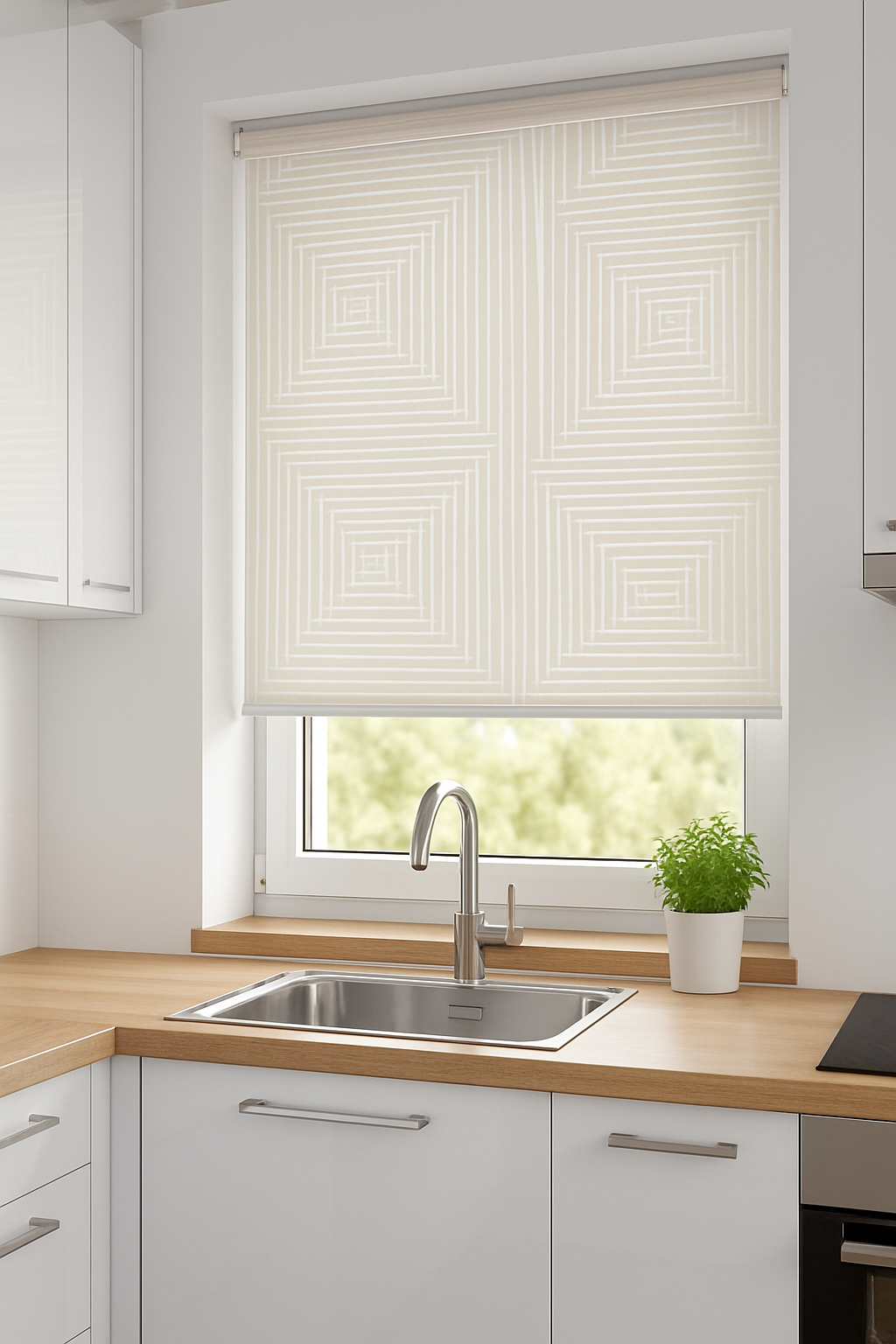 Blush Roller Blind - Adina