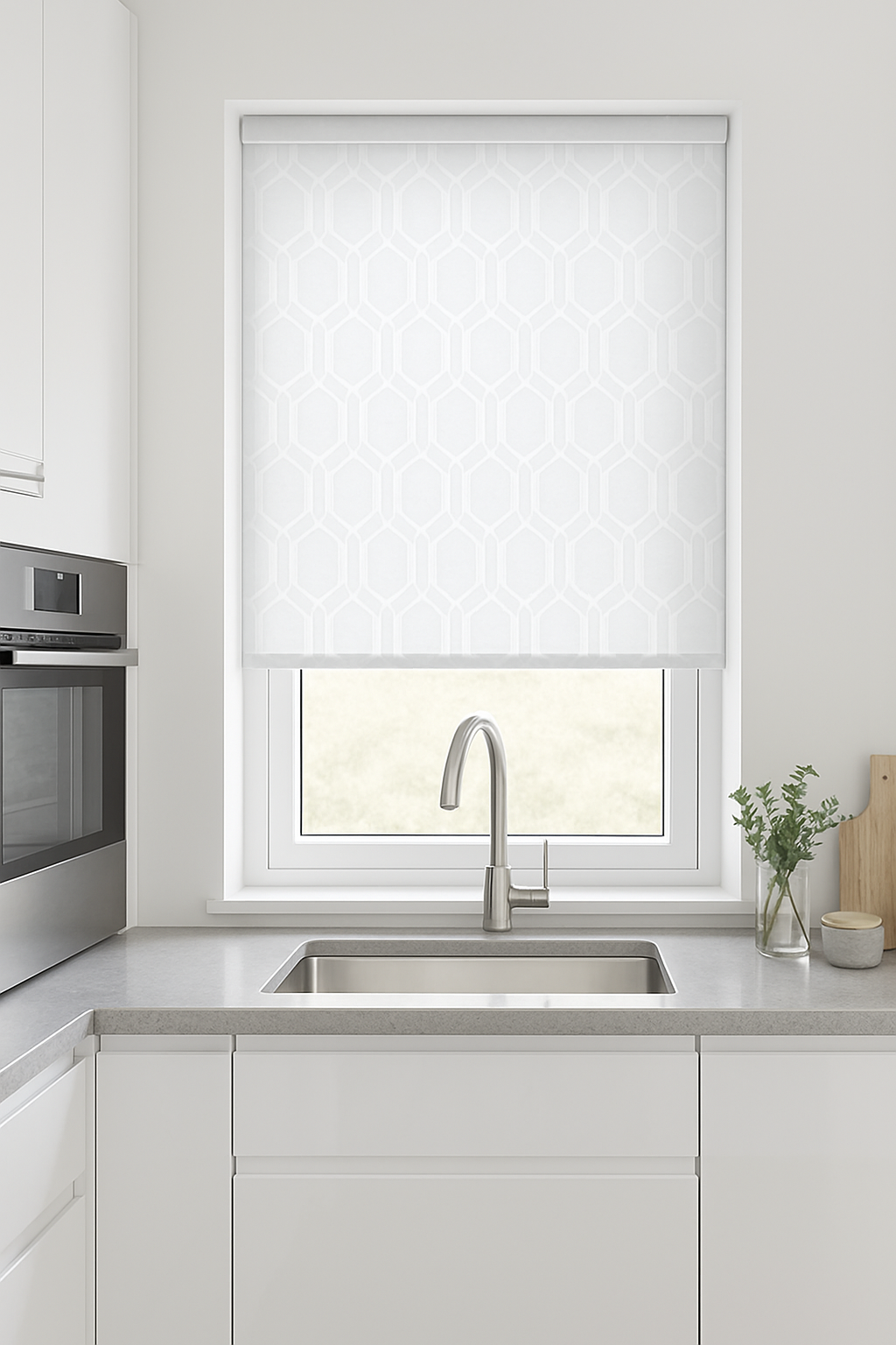 Hudson White Roller Blind