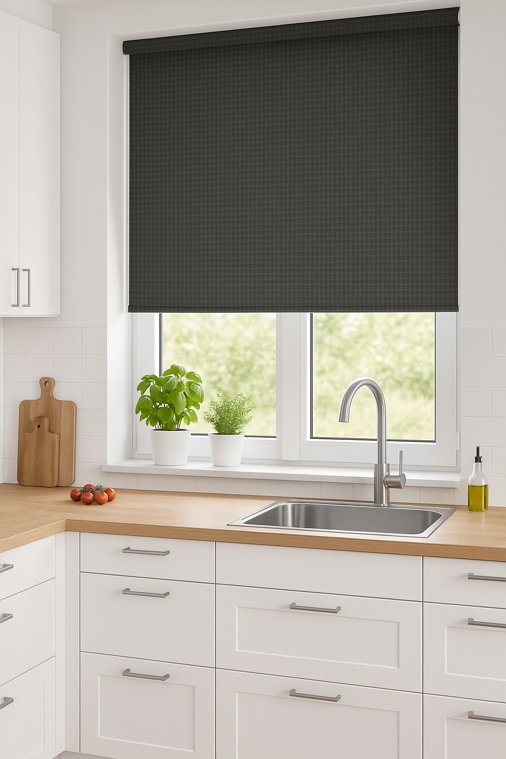 Urban Fr Black Roller Blind