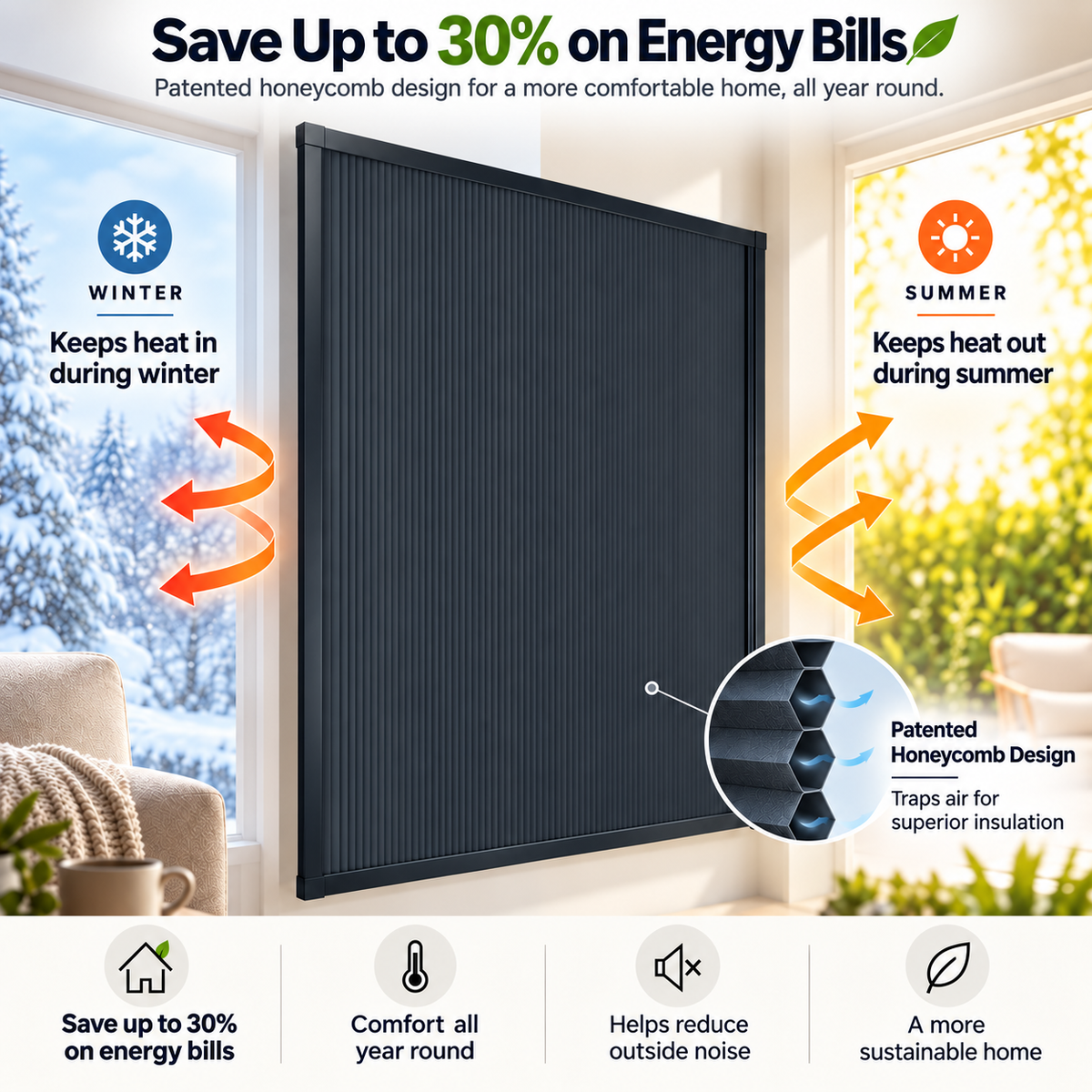 The Viral Complete Blackout Blind – Lock In Warmth, Cut Heating Costs & Sleep Deeper This Autumn & Winter