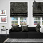 EB Chenille Charcoal Roman Blind