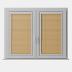 Perfect Fit No Drill Metal Blind - Chestnut - 25mm
