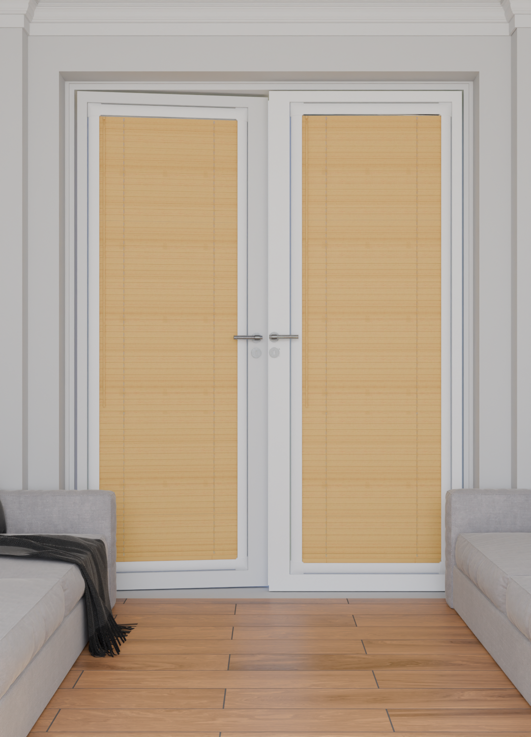 Perfect Fit No Drill Metal Blind - Chestnut - 25mm