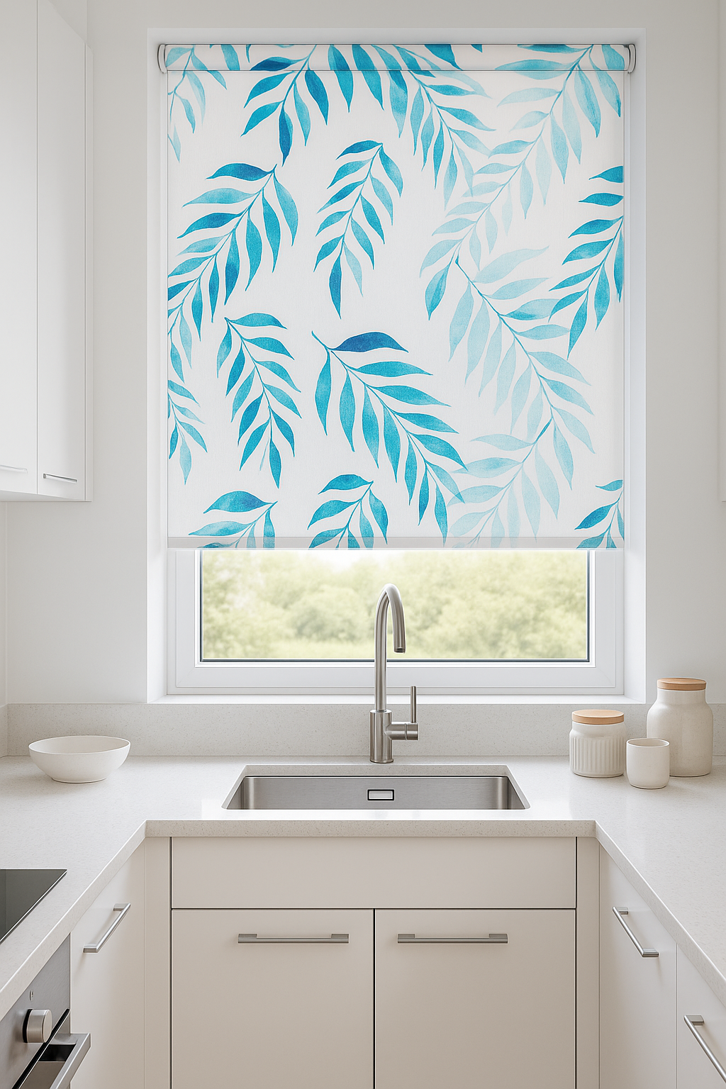 Clarice Azure Electrical Roller Blind