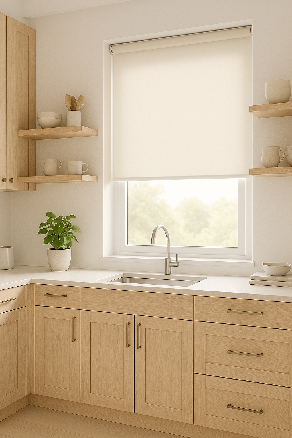 Corsica Ivory Electrical Roller Blind