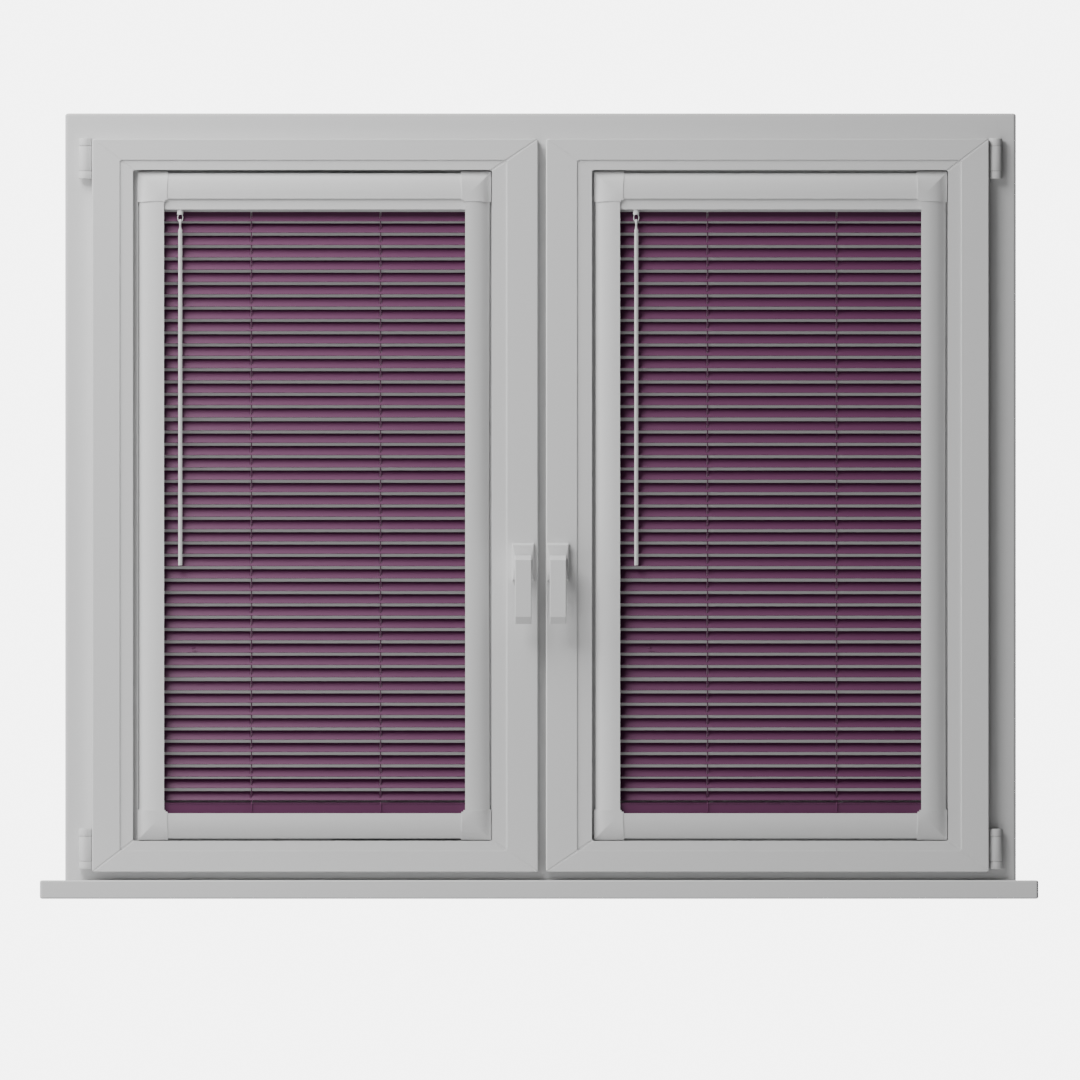 Perfect Fit No Drill Metal Blind - Damson- 25mm