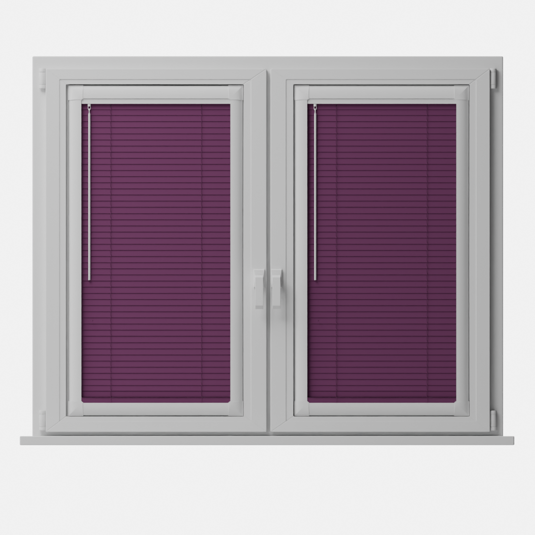 Perfect Fit No Drill Metal Blind - Damson- 25mm