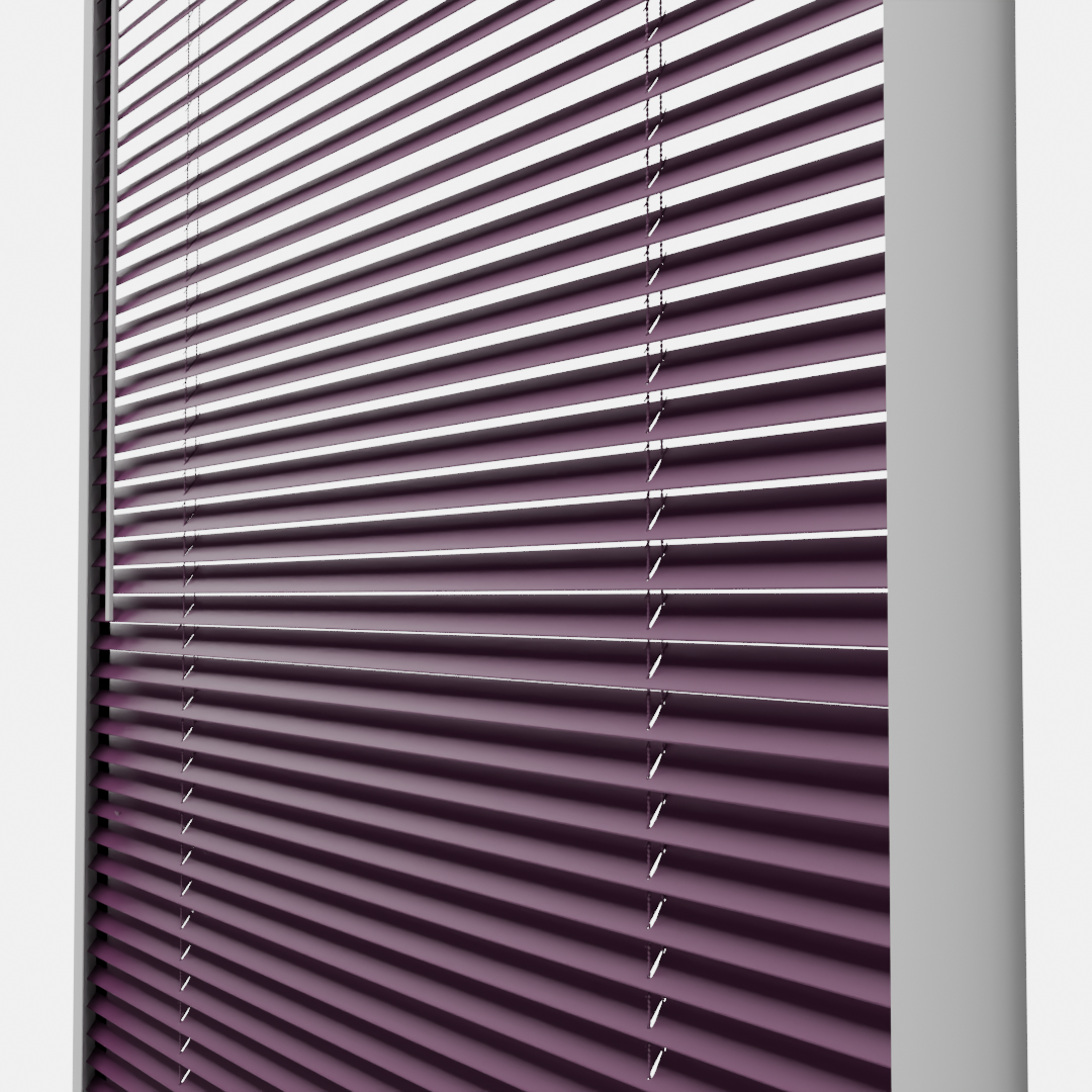 Perfect Fit No Drill Metal Blind - Damson- 25mm