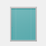 Perfect Fit No Drill Metal Blind - Electric Aqua- 25mm