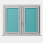 Perfect Fit No Drill Metal Blind - Electric Aqua- 25mm