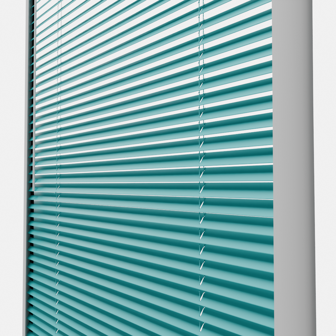Perfect Fit No Drill Metal Blind - Electric Aqua- 25mm