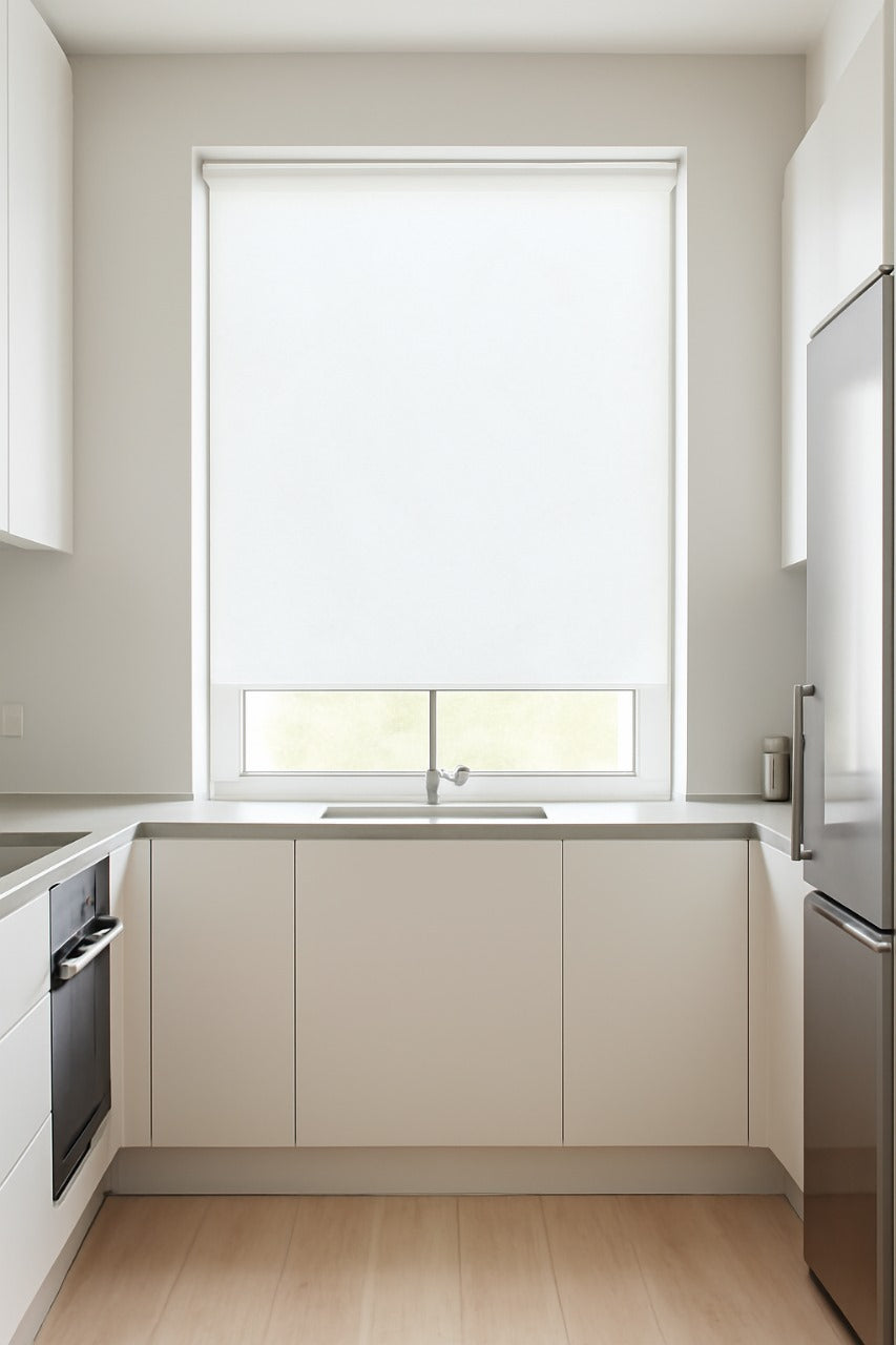 Elora White Roller Blind