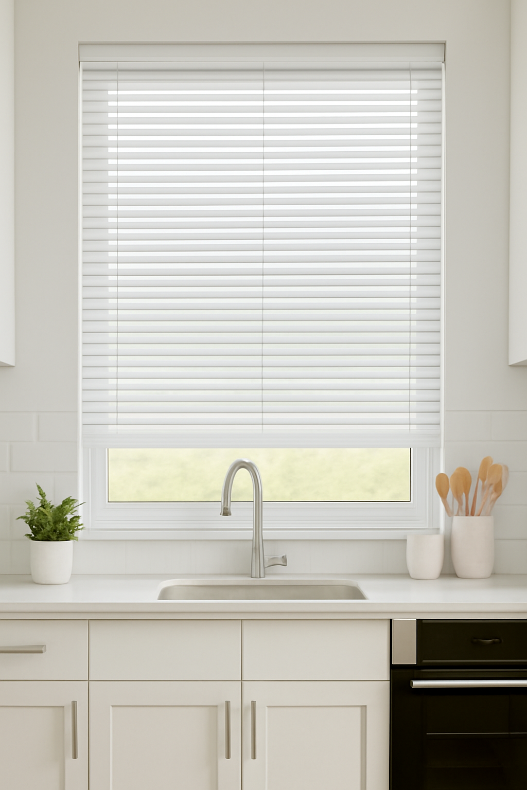 Expressions Radiance White Faux Wooden Blind - 50mm