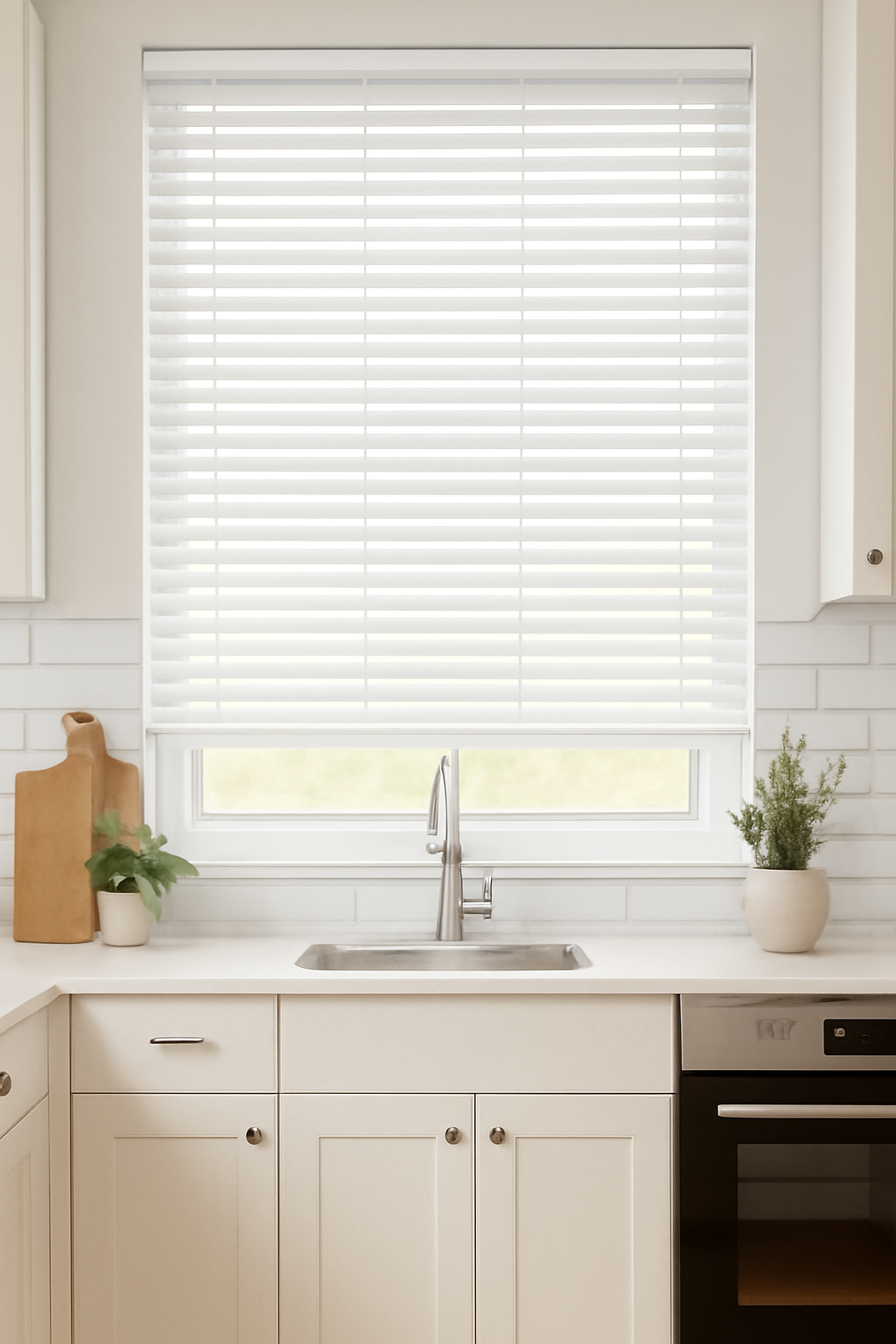 Expressions Snow Faux Wooden Blind - 50mm