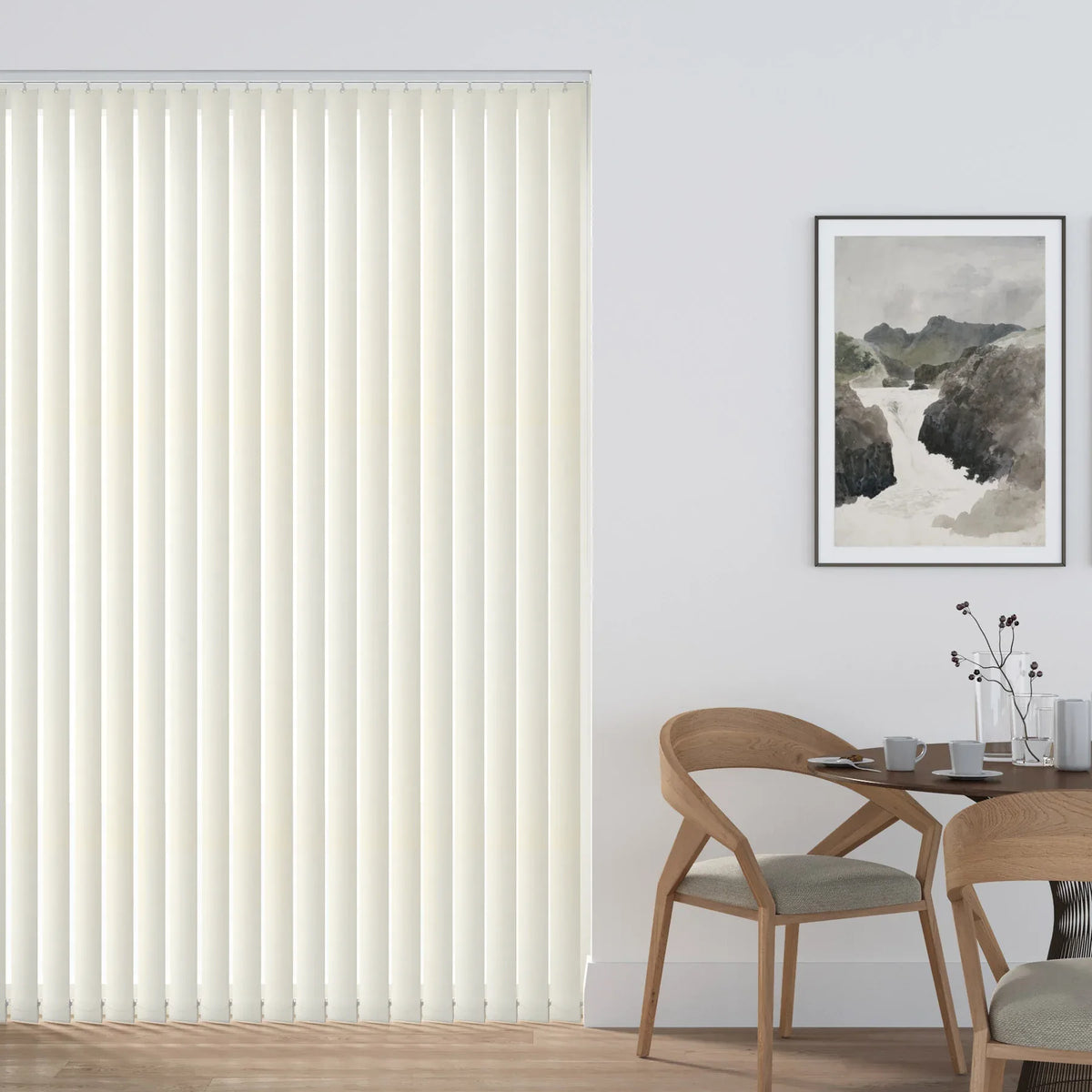 Feather Weave Cream Vertical Blind