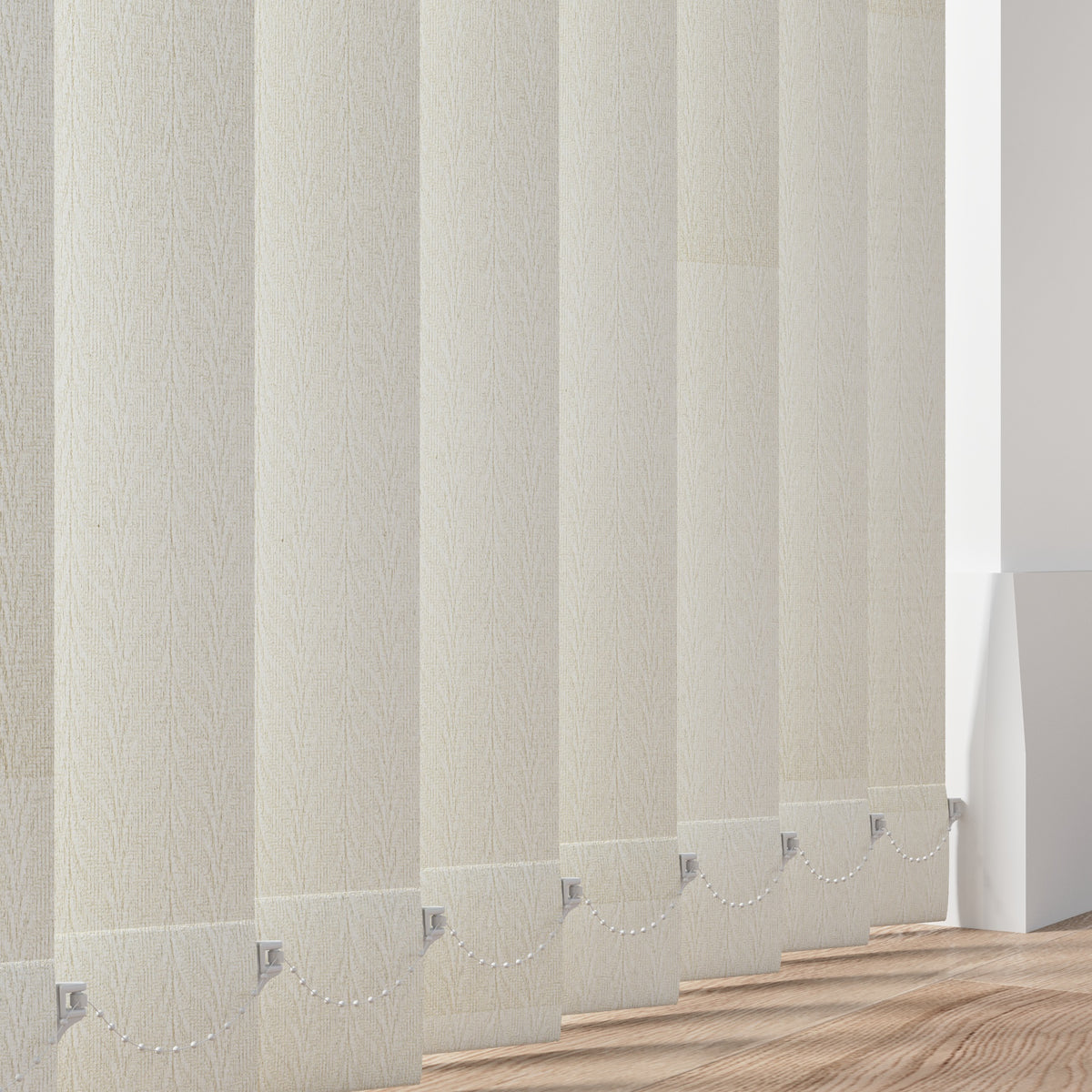Feather Weave Cream Vertical Blind
