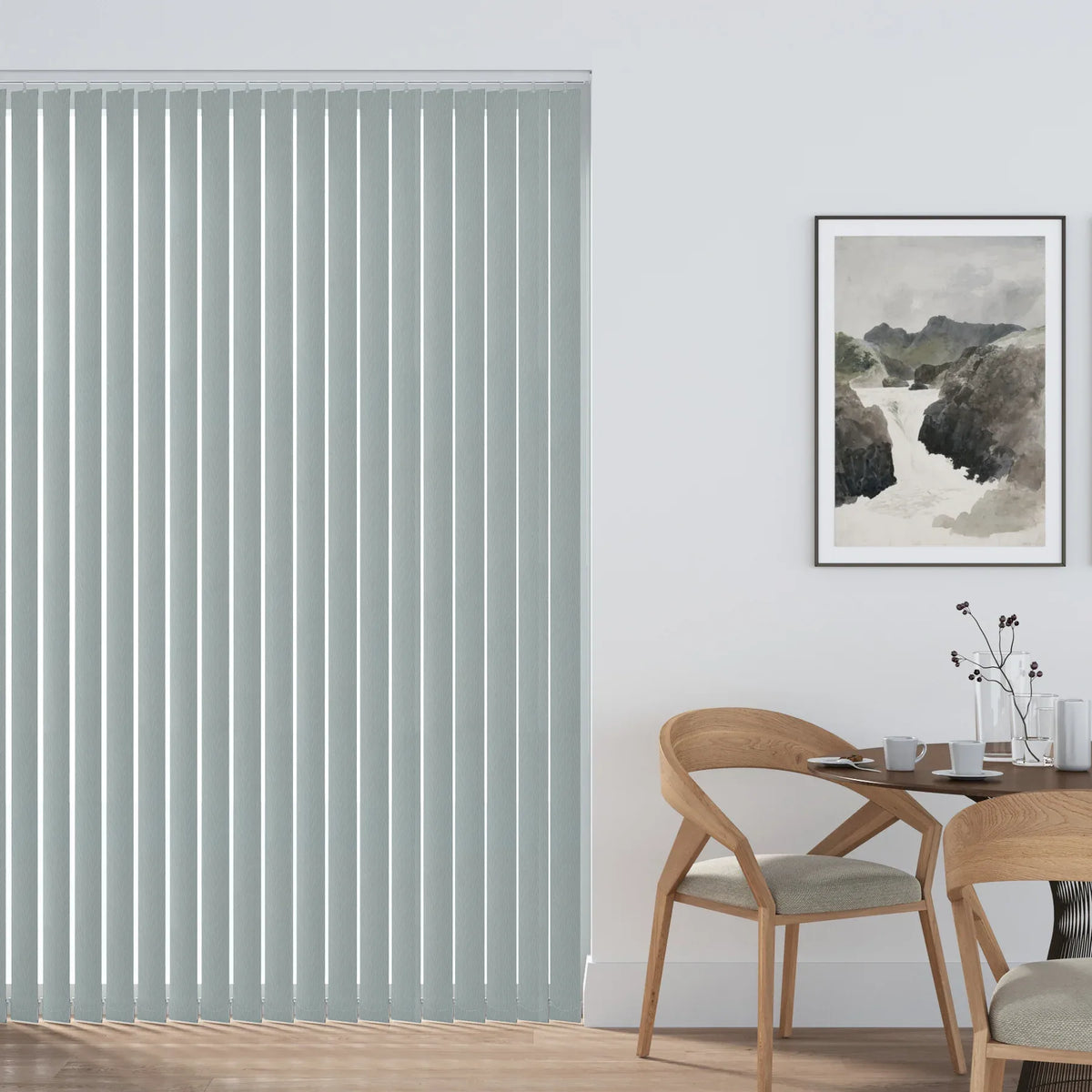 Feather Weave Mist Vertical Blind