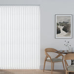 Feather Weave White Vertical Blind