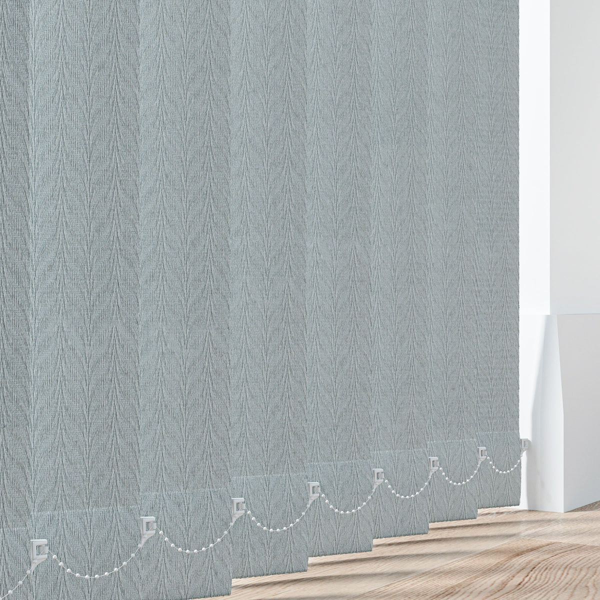 Feather Weave Mist Vertical Blind