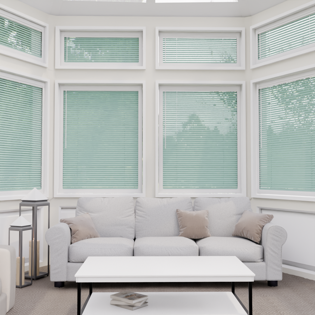 Perfect Fit No Drill Metal Blind - Fern Green- 25mm