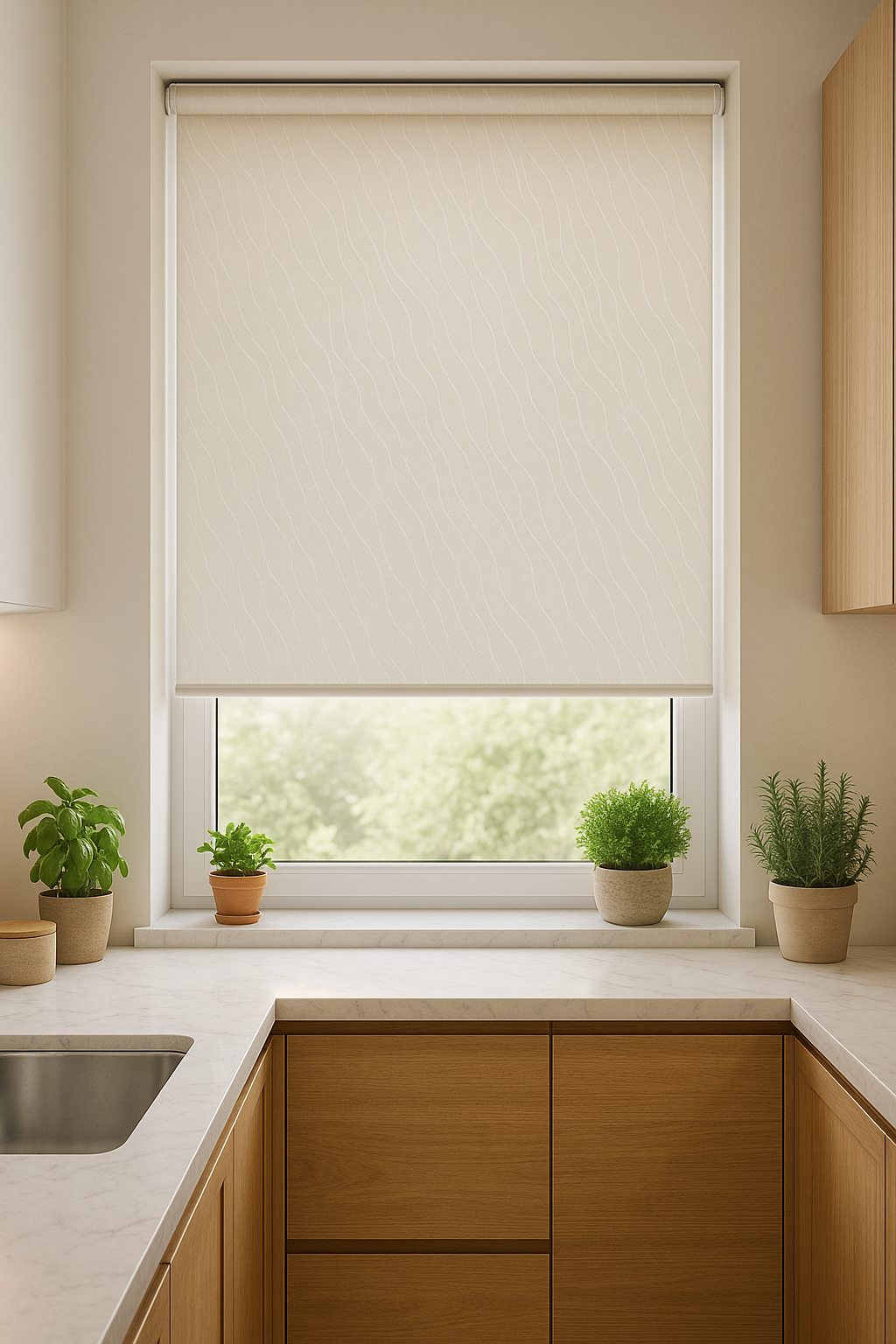 Florence Peach Electrical Roller Blind