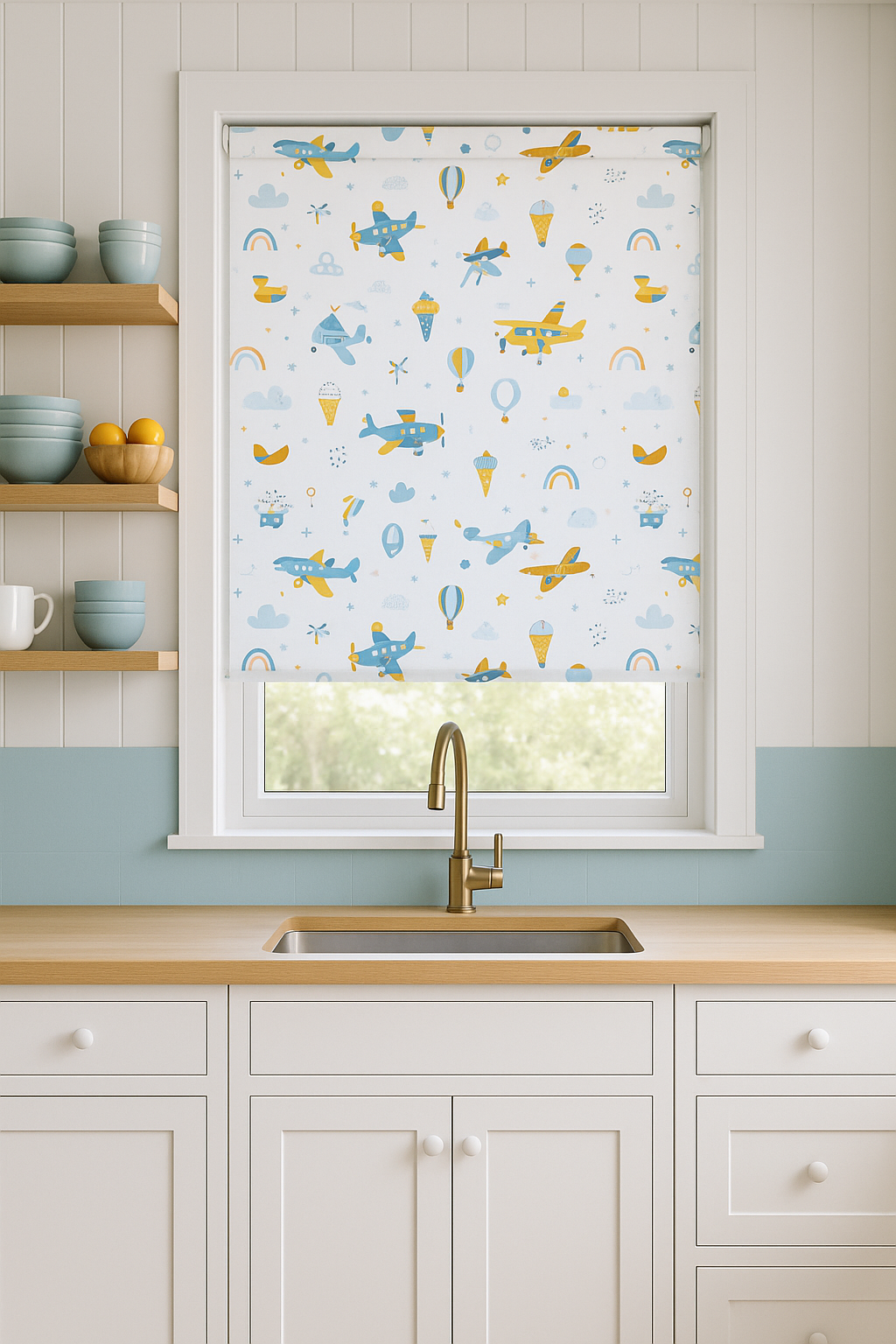 Flying High Charcoal Electrical Roller Blind