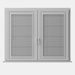 Perfect Fit No Drill Metal Blind - Frosted Silver- 25mm