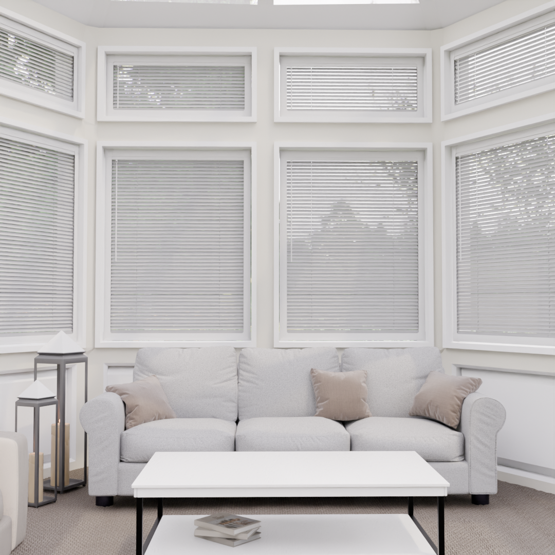 Perfect Fit No Drill Metal Blind - Frosted Silver- 25mm