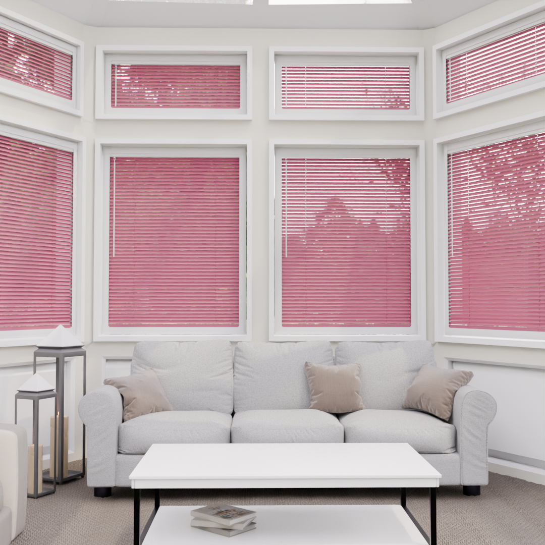 Perfect Fit No Drill Metal Blind - Fuschia- 25mm