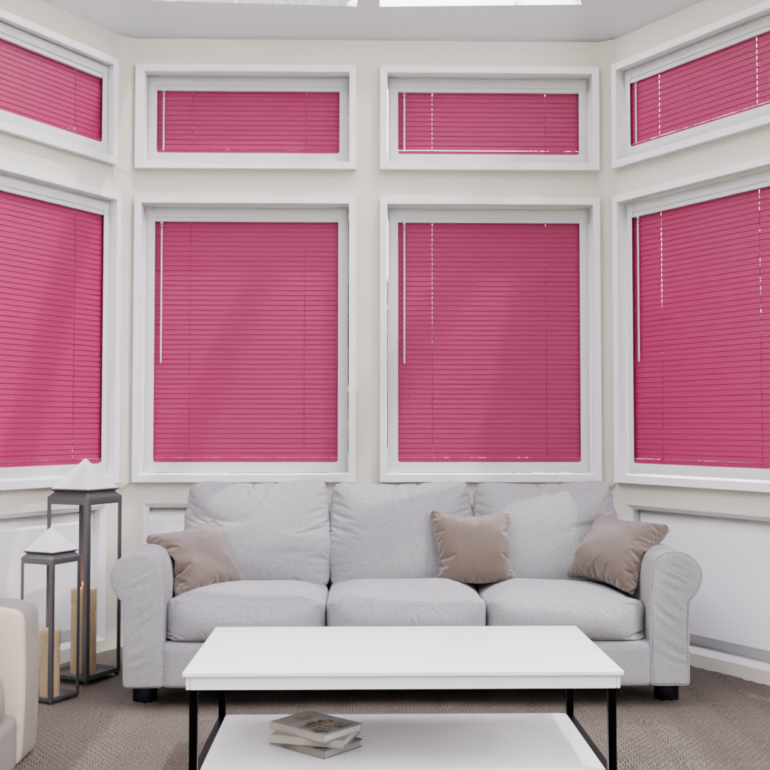 Perfect Fit No Drill Metal Blind - Fuschia- 25mm