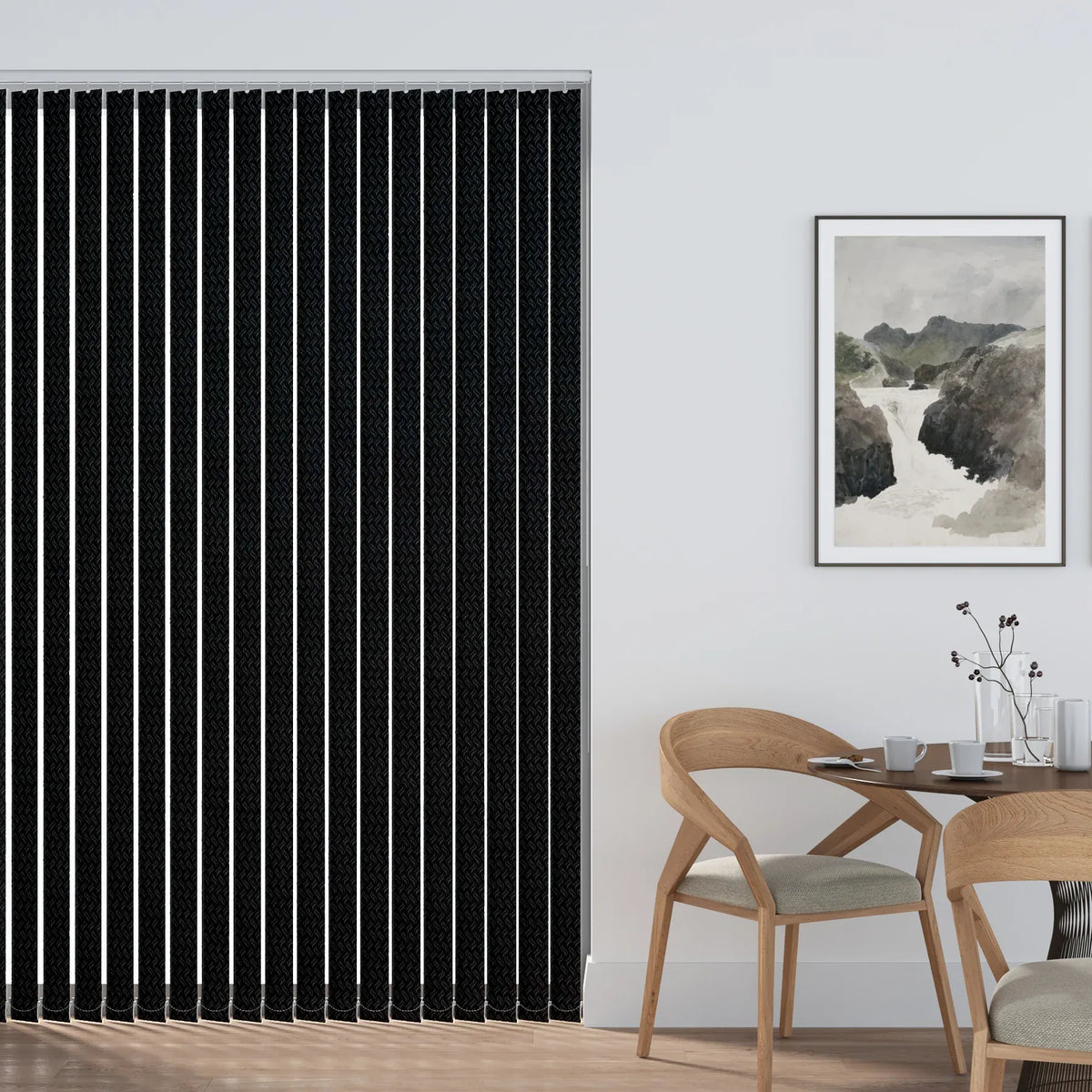 Gravity Black - PVC Blackout Vertical Blind