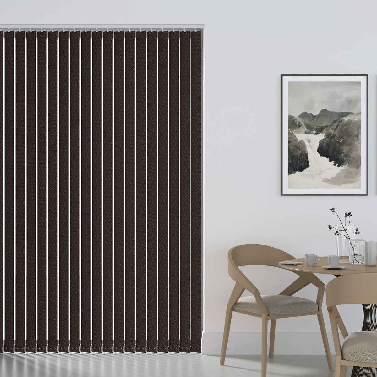 Gravity Brown - PVC Blackout Vertical Blind Slat