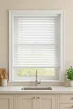 Gloss White Metal Venetian Blind - 25mm