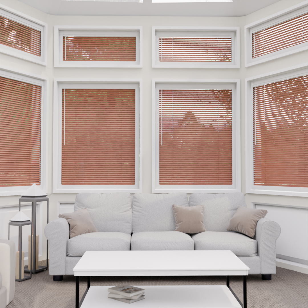 Perfect Fit No Drill Metal Blind - Gold Copper - 25mm