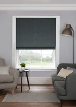 EB Herringbone Charcoal Roman Blind