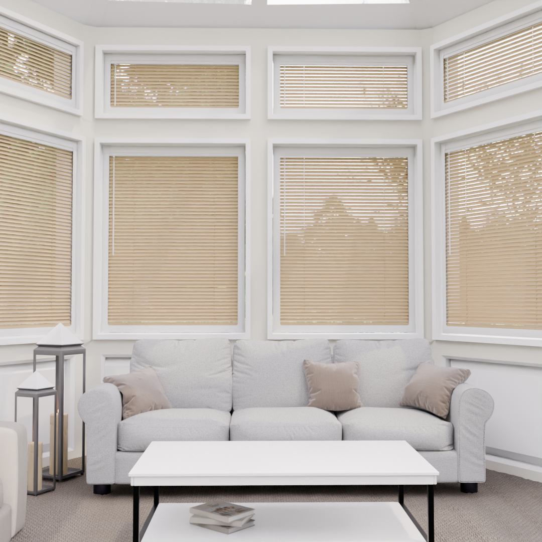 Perfect Fit No Drill metal Blind - Honey - 25mm